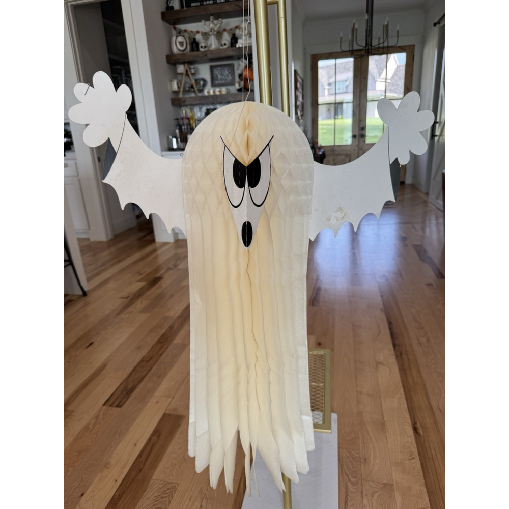 1970’s Vintage Halloween Hanging Honeycomb Ghost Danish Amscan